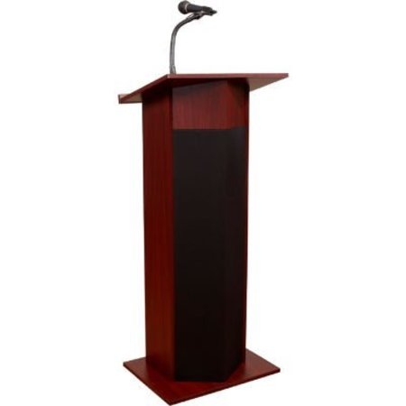 NATIONAL PUBLIC SEATING Power Plus Podium / Lectern with Sound - Mahogany 111PLS-MY